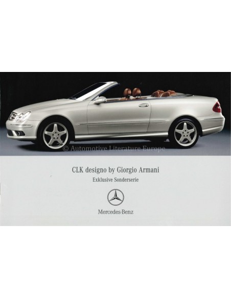 2004 MERCEDES BENZ CLK CABRIOLET DESIGNO BY GIORGIO ARMANI PROSPEKT DEUTSCH