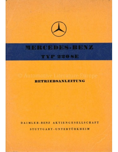 1958 MERCEDES BENZ TYP 220 SE...