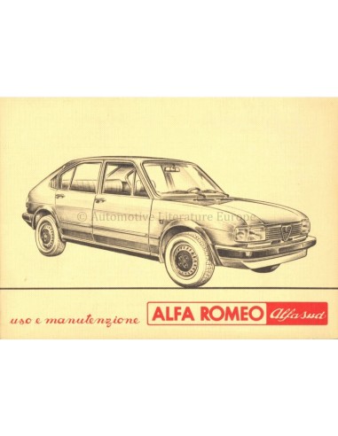 1981 ALFA ROMEO ALFASUD BETRIEBSANLEITUNG ITALIENISCH