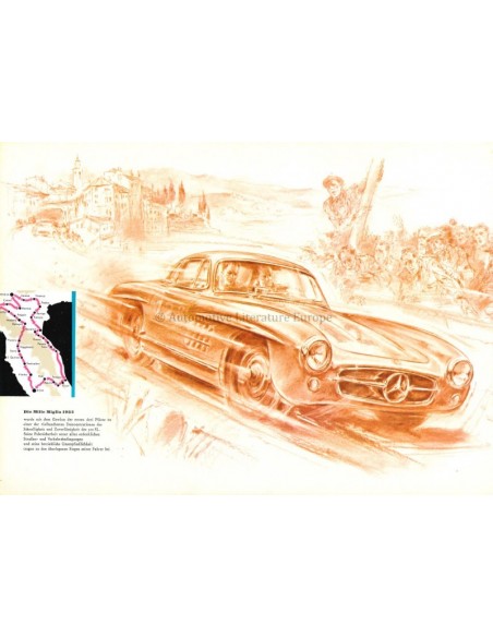 1956 MERCEDES BENZ 300 SL PROSPEKT DEUTSCH