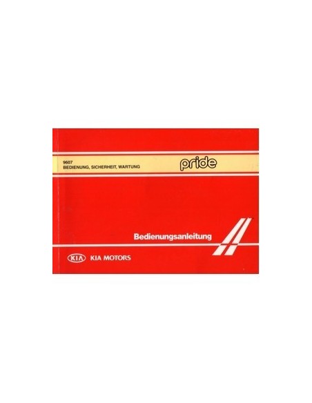 1996 KIA PRIDE INSTRUCTIEBOEKJE DUITS