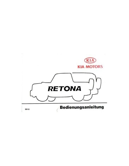 1999 KIA RETONA INSTRUCTIEBOEKJE DUITS