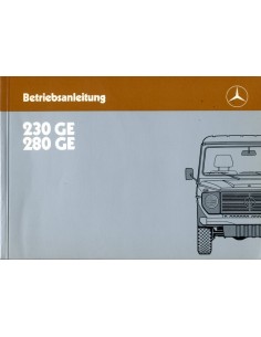 1985 MERCEDES BENZ GE KLASSE INSTRUCTIEBOEKJE DUITS