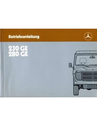 1985 MERCEDES BENZ GE KLASSE INSTRUCTIEBOEKJE DUITS