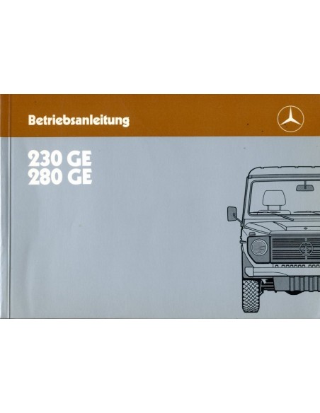 1985 MERCEDES BENZ GE KLASSE INSTRUCTIEBOEKJE DUITS
