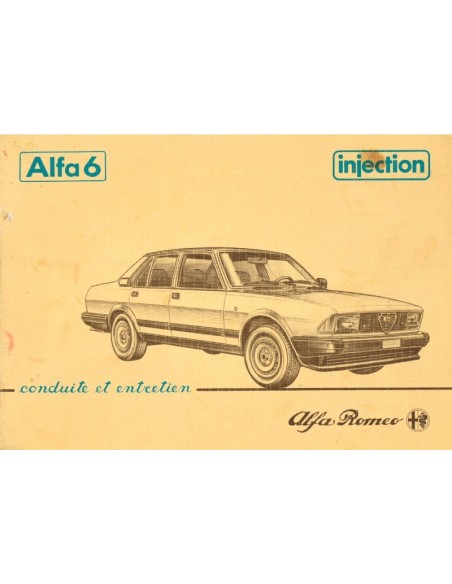 1983 ALFA ROMEO 6 2.5 OWNERS MANUAL FRENCH