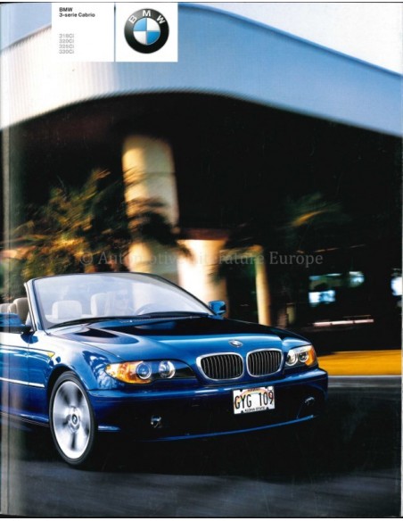 2003 BMW 3 SERIE CABRIOLET BROCHURE NEDERLANDS
