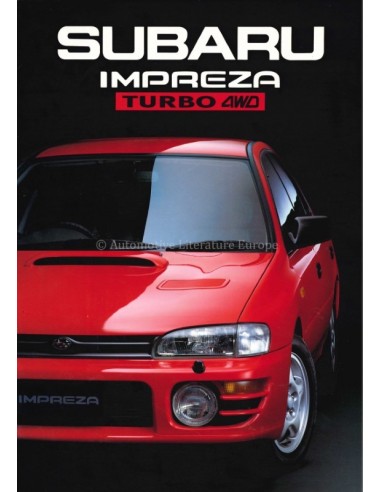 1994 SUBARU IMPREZA TURBO 4WD BROCHURE ENGLISH