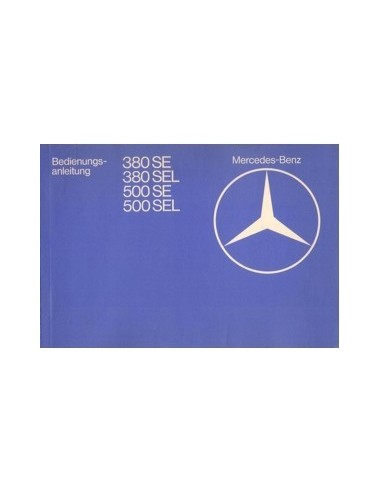 1980 MERCEDES BENZ S KLASSE INSTRUCTIEBOEKJE DUITS