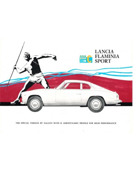 1963 LANCIA FLAMINIA SPORT 3C BROCHURE ENGLISH