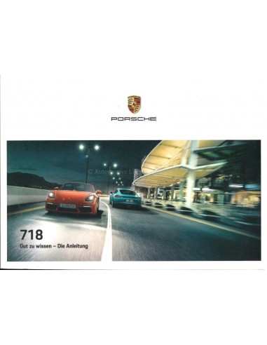 2018 PORSCHE 718 BOXSTER / CAYMAN OWNERS MANUAL GERMAN