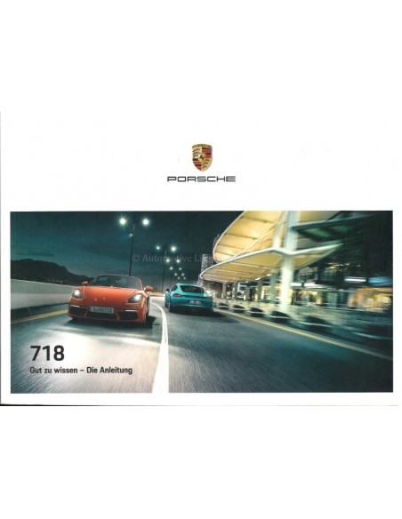 2018 PORSCHE 718 BOXSTER / CAYMAN OWNERS MANUAL GERMAN