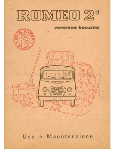 1966 ALFA ROMEO ROMEO BENZINE INSTRUCTIEBOEKJE ITALIAANS