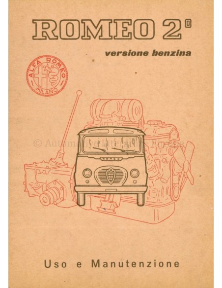1966 ALFA ROMEO ROMEO BENZIN BETRIEBSANLEITUNG ITALIENISCH