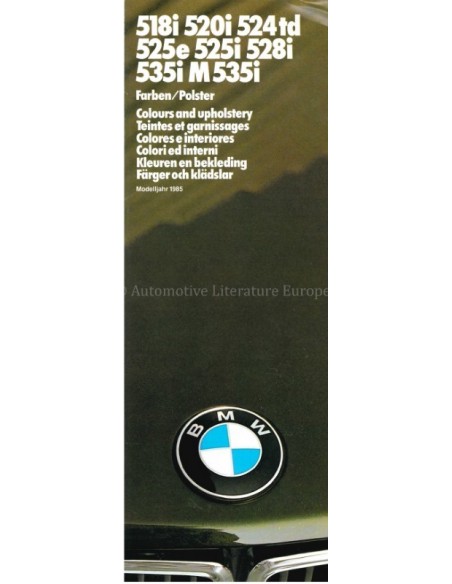 1985 BMW 5ER FARBEN UND POLSTER PROSPEKT