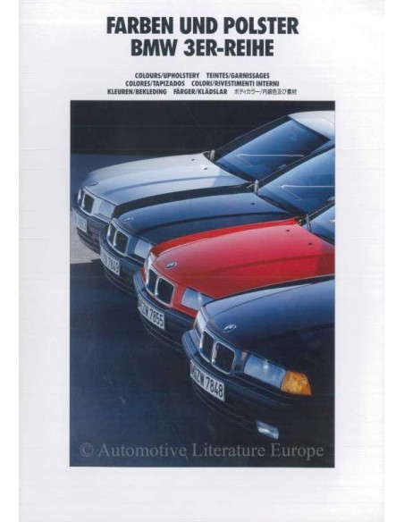 1990 BMW 3 SERIE KLEUREN EN BEKLEDING BROCHURE