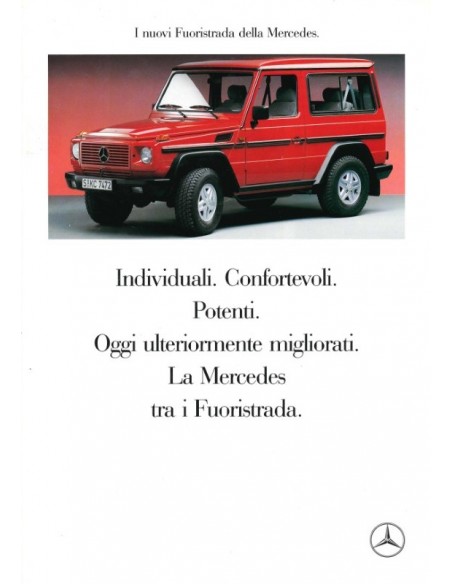 1989 MERCEDES BENZ G KLASSE BROCHURE ITALIAANS