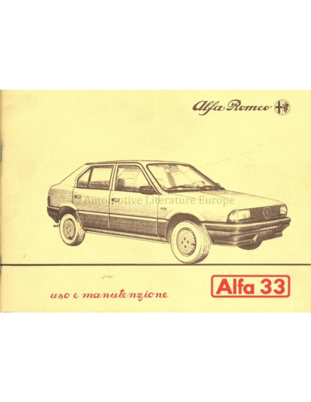 1984 ALFA ROMEO 33 OWNERS MANUAL ITALIAN