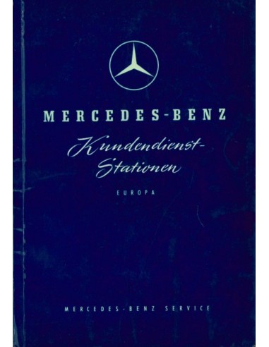 1956 MERCEDES BENZ EUROPE SERVICE HANDBOOK