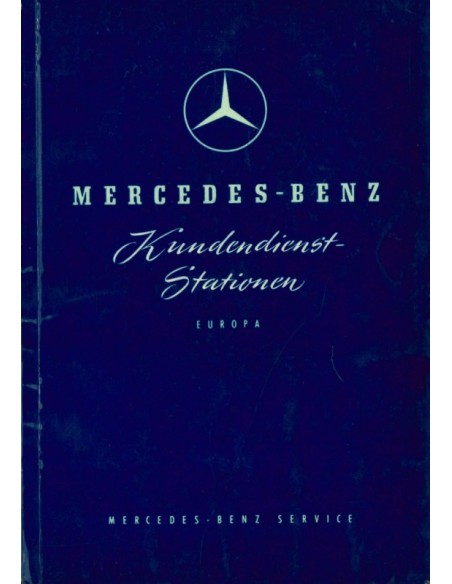 1956 MERCEDES BENZ EUROPE SERVICE HANDBOOK