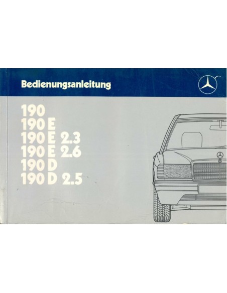 1986 MERCEDES BENZ 190 BETRIEBSANLEITUNG DEUTSCH