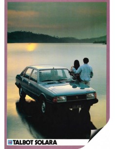 1983 TALBOT SOLARA BROCHURE DUTCH
