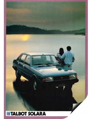 1983 TALBOT SOLARA PROSPEKT NIEDERLÄNDISCH