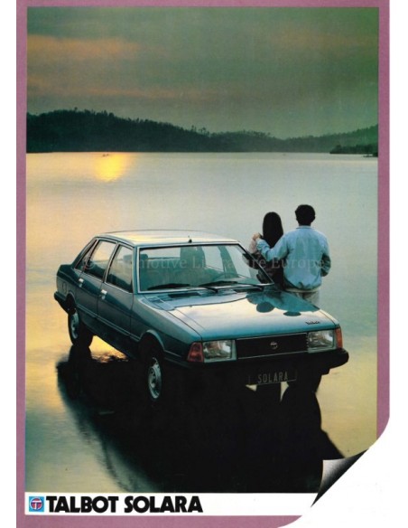 1983 TALBOT SOLARA PROSPEKT NIEDERLÄNDISCH