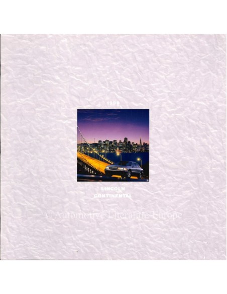 1998 LINCOLN CONTINENTAL BROCHURE ENGELS (USA)