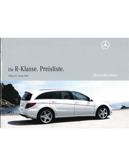 2007 MERCEDES BENZ R-KLASSE BROCHURE HARDCOVER DUITS