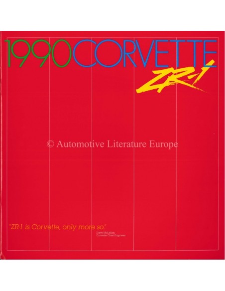 1990 CHEVROLET CORVETTE VIP PROSPEKT ENGLISCH (USA)