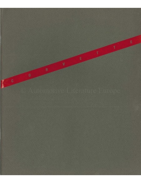 1986 CHEVROLET CORVETTE BROCHURE ENGELS (USA)