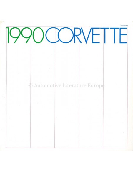 1990 CHEVROLET CORVETTE BROCHURE ENGLISH (USA)
