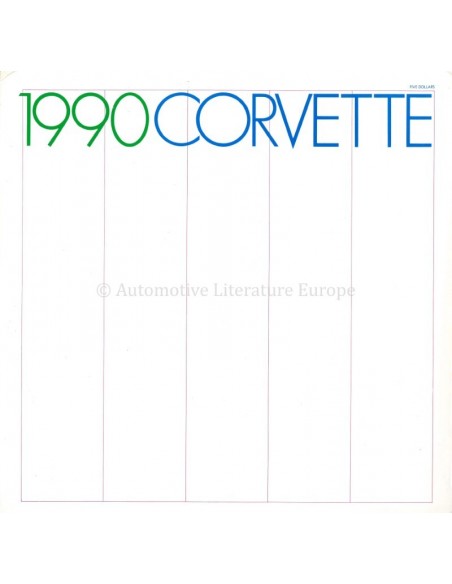 1990 CHEVROLET CORVETTE BROCHURE ENGLISH (USA)