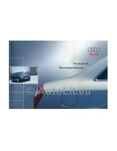2001 AUDI A4 INSTRUCTIEBOEKJE DUITS