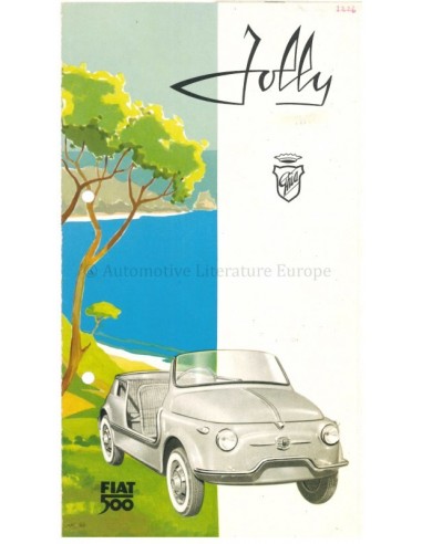 1957 GHIA FIAT 500 / 600 JOLLY BROCHURE ITALIAANS