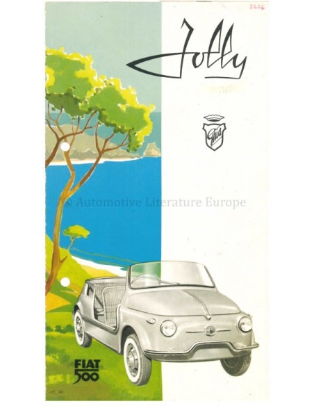 1957 GHIA FIAT 500 / 600 JOLLY BROCHURE ITALIAANS