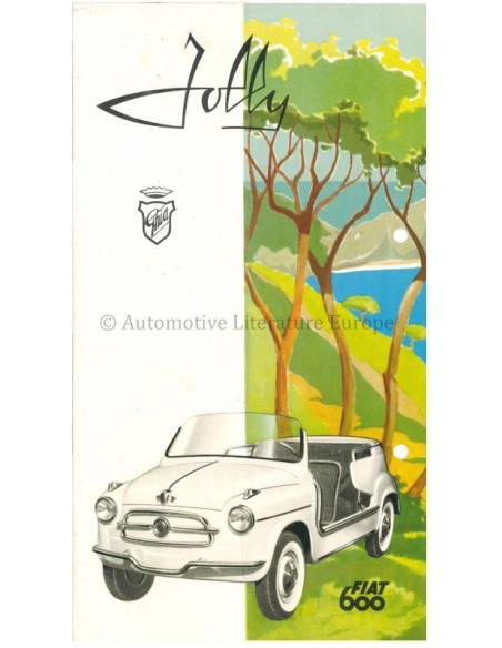 1957 GHIA FIAT 500 / 600 JOLLY BROCHURE ITALIAANS