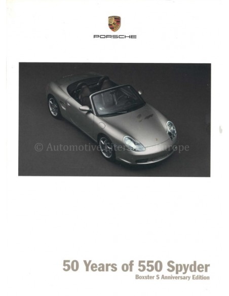 2004 PORSCHE BOXSTER S ANNIVERSARY EDITION BROCHURE ENGELS