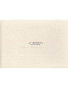 2005 MERCEDES BENZ S600 PULLMAN GUARD HARDCOVER BROCHURE GERMAN / ENGLISH