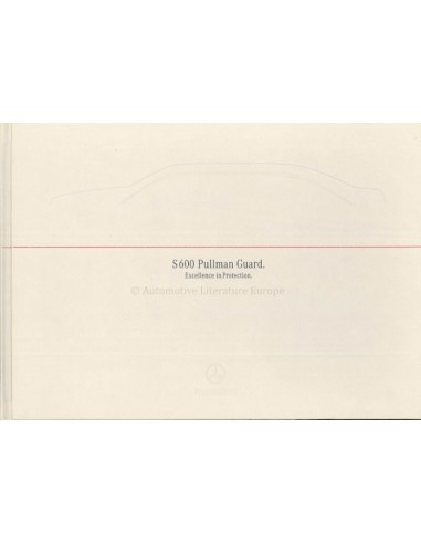 2005 MERCEDES BENZ S600 PULLMAN GUARD HARDCOVER BROCHURE GERMAN / ENGLISH