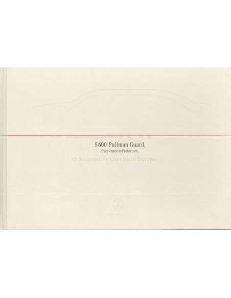 2005 MERCEDES BENZ S600 PULLMAN GUARD HARDCOVER PROSPEKT DEUTSCH / ENGLISCH