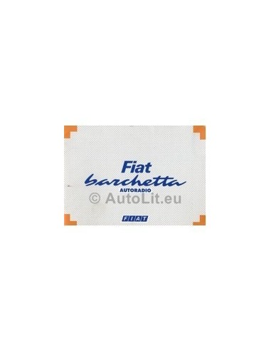 1995 FIAT BARCHETTA RADIO INSTRUCTIEBOEKJE DUITS
