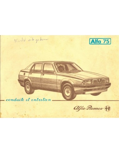 1986 ALFA ROMEO 75 INSTRUCTIEBOEKJE...
