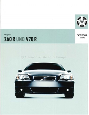 2004 VOLVO S60 R / V70 R BROCHURE DUITS