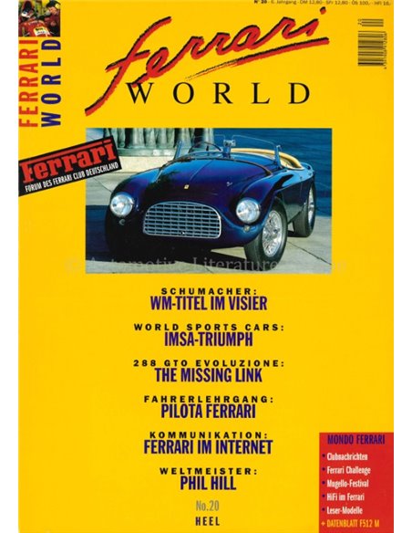 1996 FERRARI WORLD MAGAZIN 20 DEUTSCH
