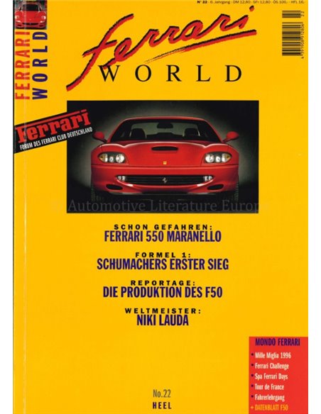 1996 FERRARI WORLD MAGAZINE 22 GERMAN