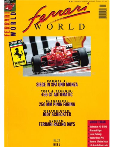 1996 FERRARI WORLD MAGAZINE 23 DUITS
