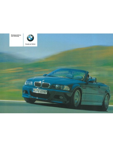 2005 BMW M3 CONVERTIBLE OWNERS MANUAL GERMAN