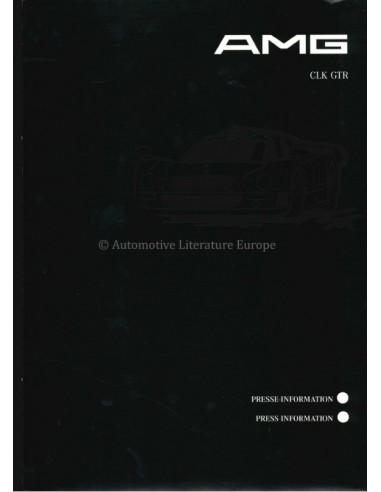 1999 MERCEDES BENZ AMG CLK GTR PRESSEMAPPE DEUTSCH